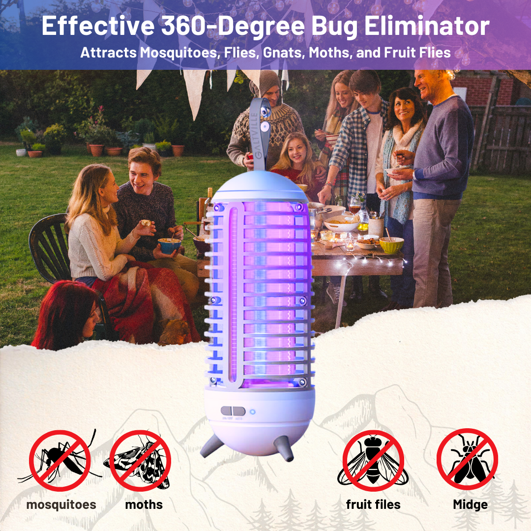 Capsule anti-insectes élégante avec double éclairage