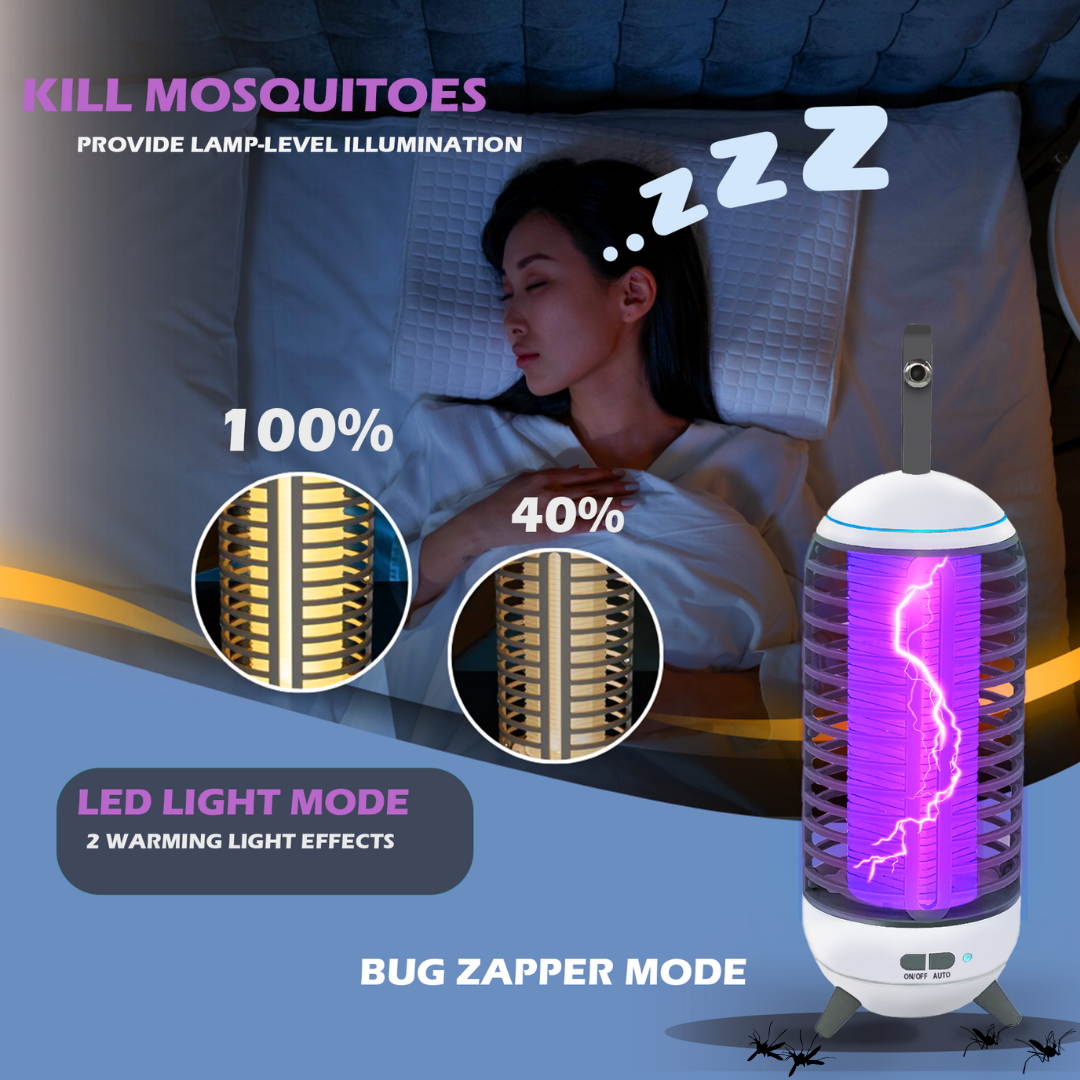 Stylish Capsule Bug Zapper with Dual Lighting